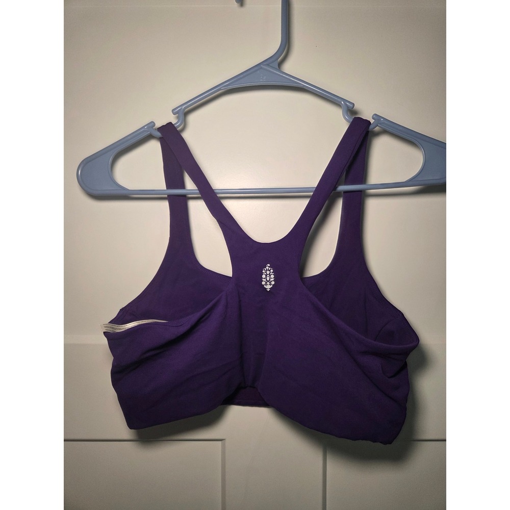 Free People Movement Square Neck Good Karma Bra Purple Racerback Small
